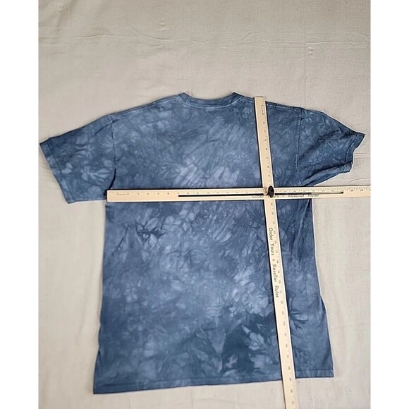 The Mountain Wolf Moon Shirt Mens L Tie Dye Blue Nature Woods Animal Fierce EUC - Picture 10 of 12
